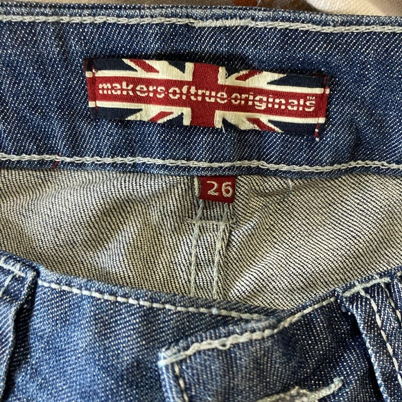 Moto bermuda jeans distressed size 26 fits likes 24 - Picture 6 of 6